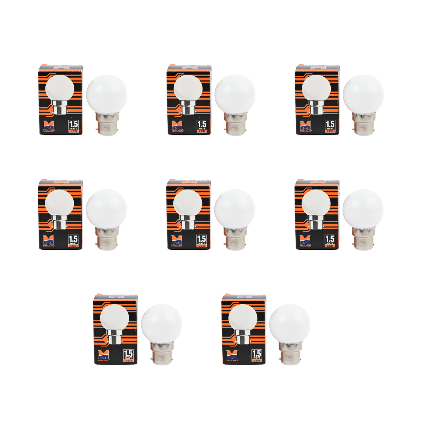 MIDLAND 1.5W LED COLOR BULB  (B-22)