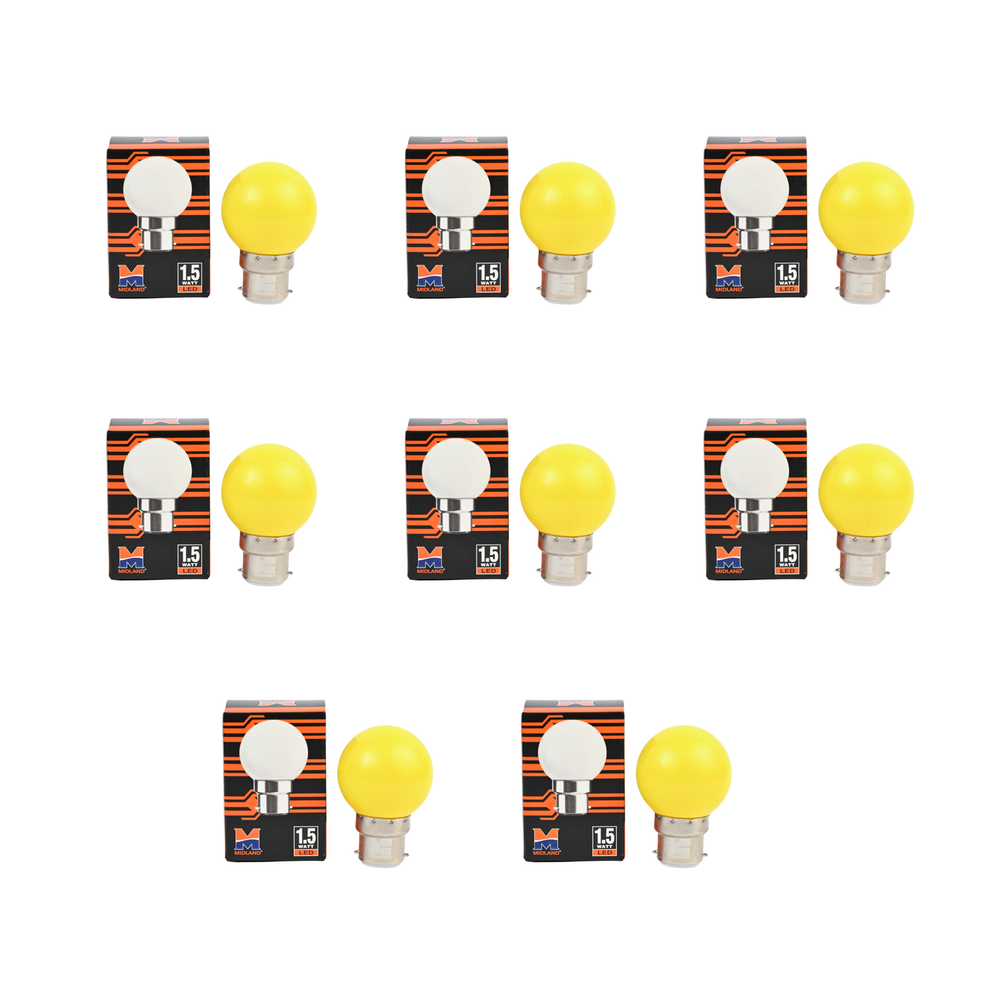 MIDLAND 1.5W LED COLOR BULB  (B-22)