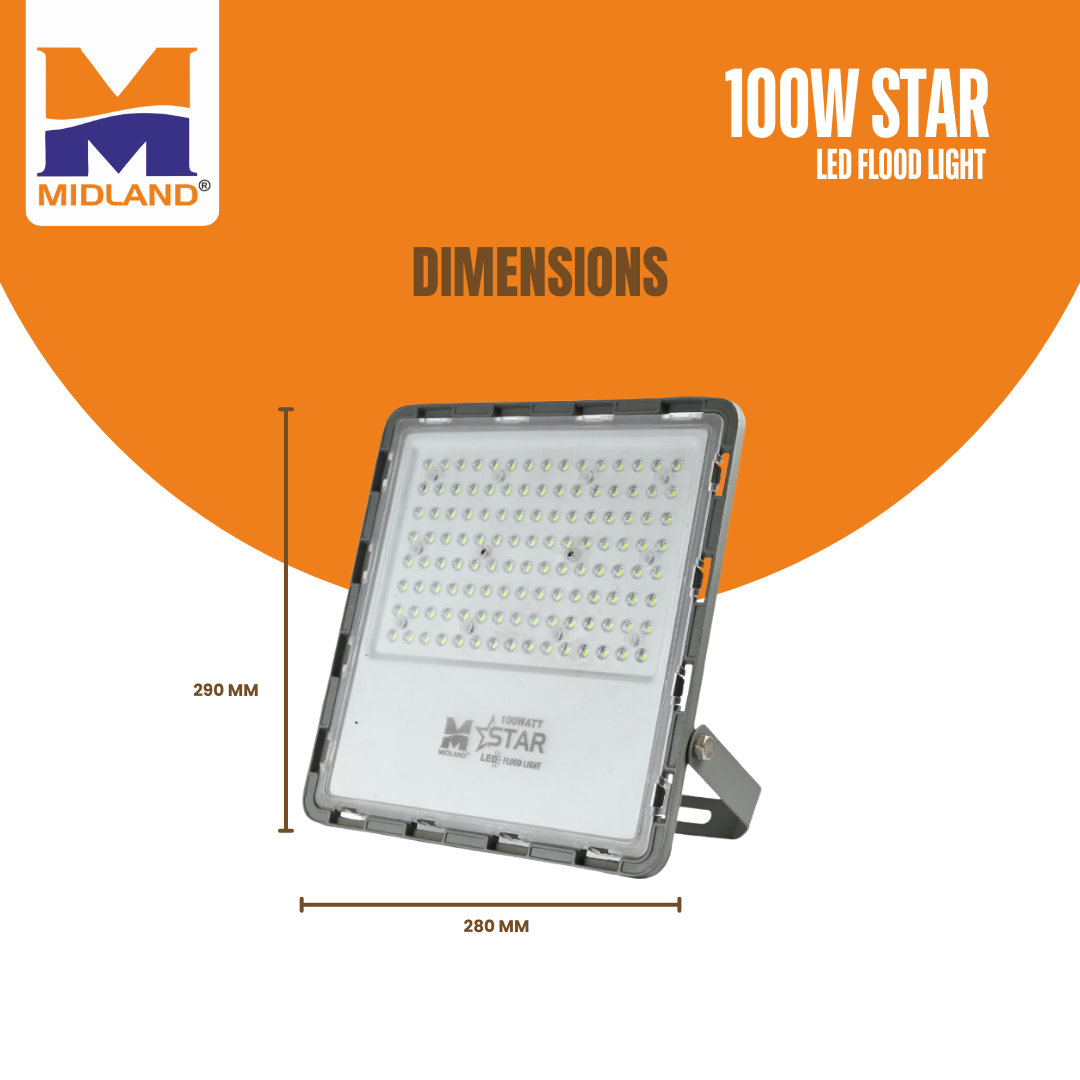 MIDLAND 100W STAR LED FLOOD LIGHT