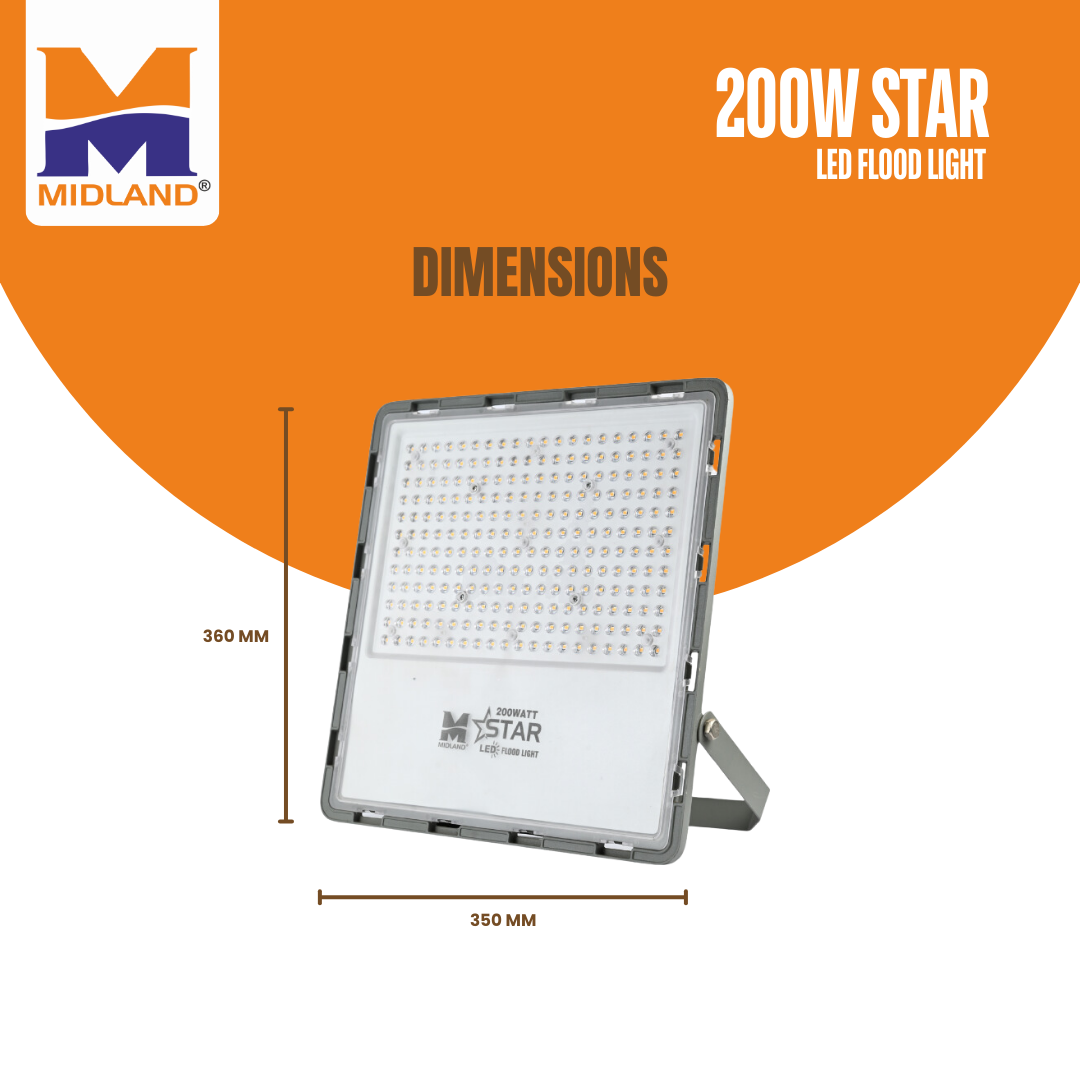 MIDLAND 200W STAR LED FLOOD LIGHT
