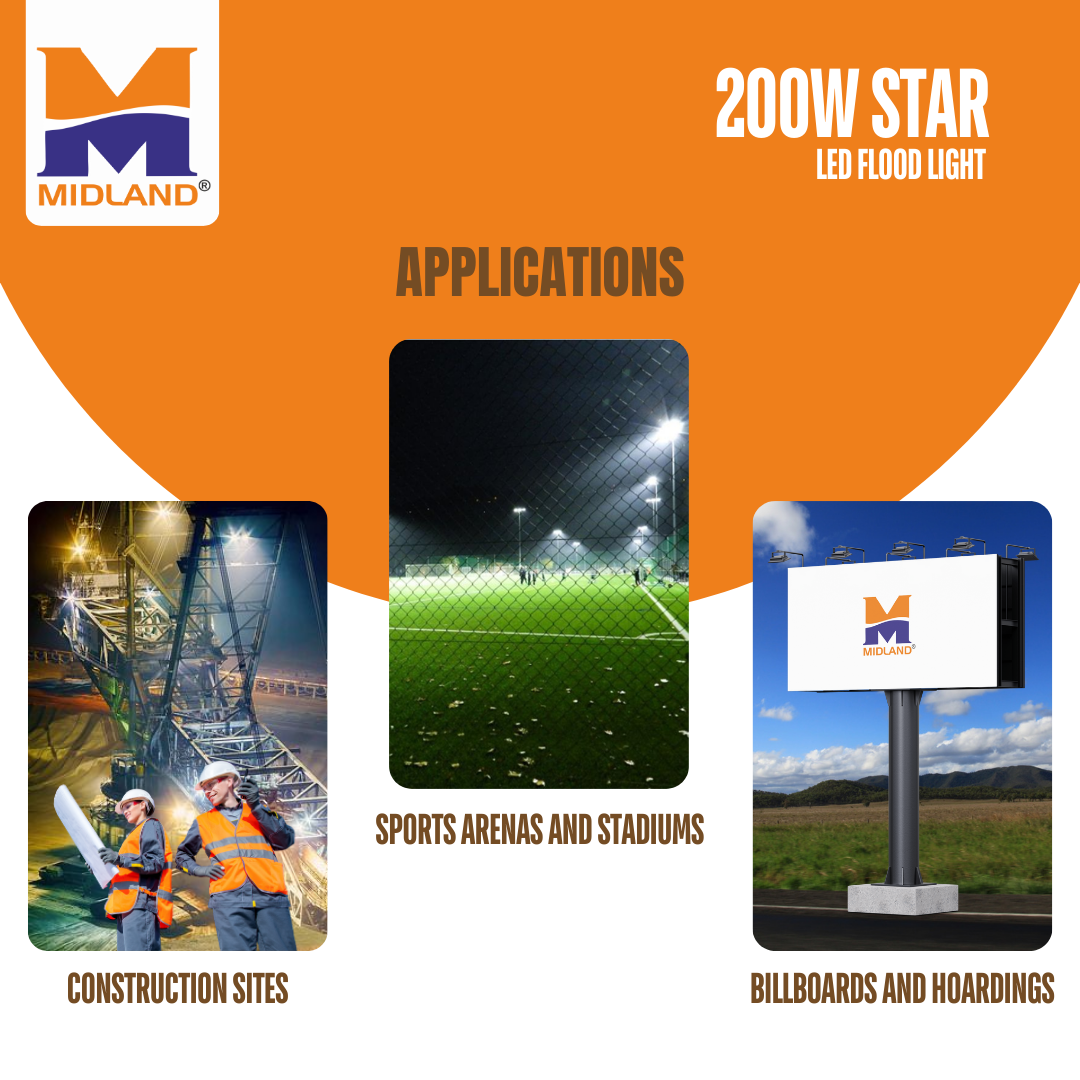 MIDLAND 200W STAR LED FLOOD LIGHT