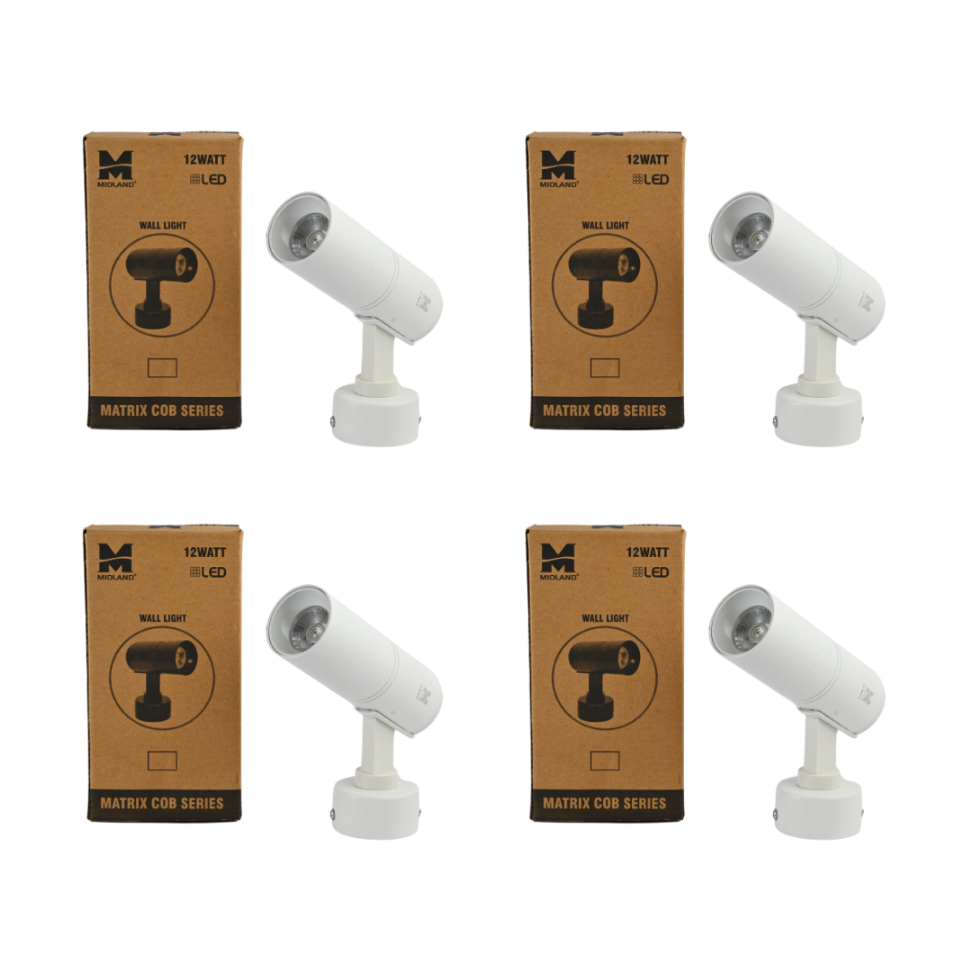 MIDLAND 12W MATRIX COB SERIES LED WALL LIGHT | WHITE