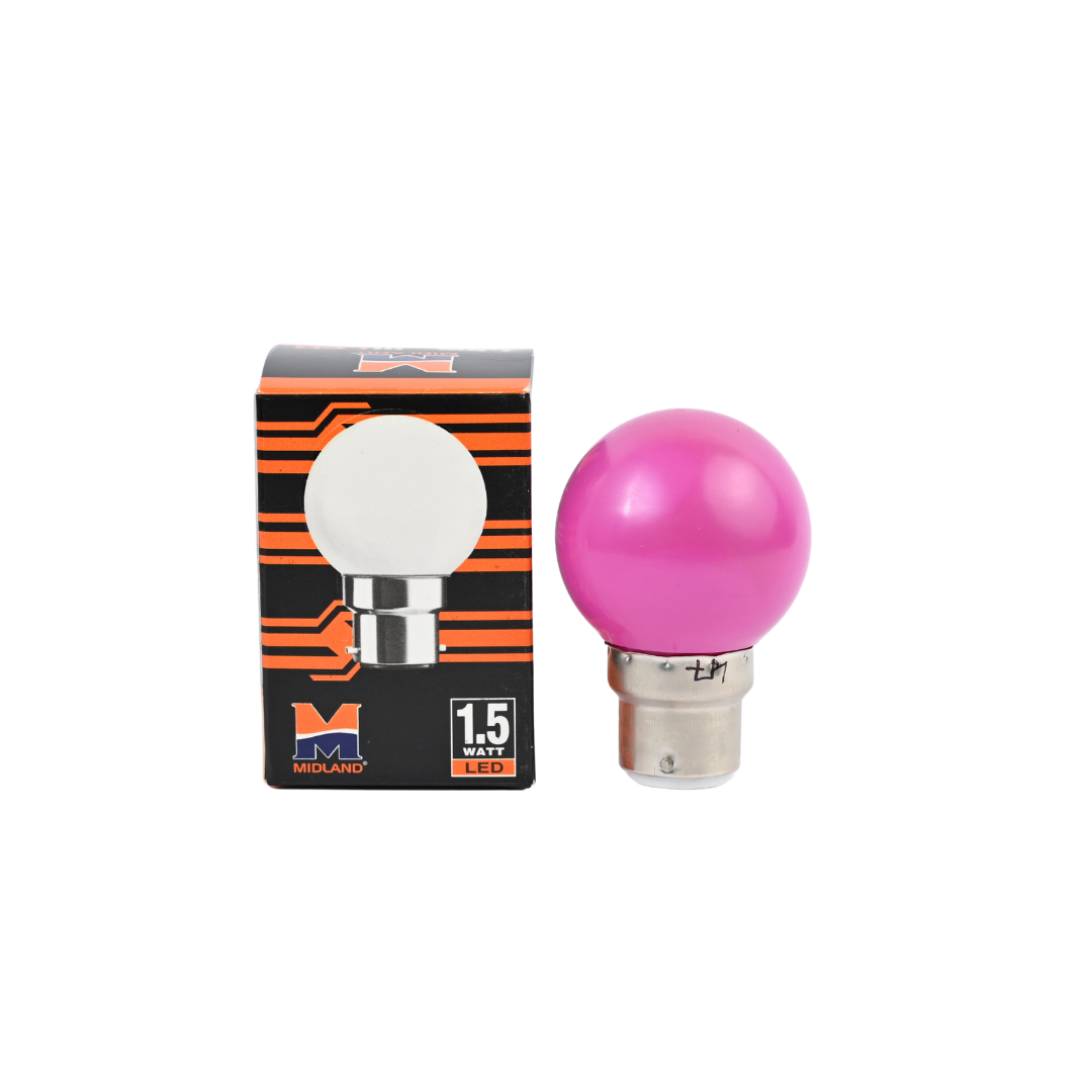 MIDLAND 1.5W LED COLOR BULB  (B-22)
