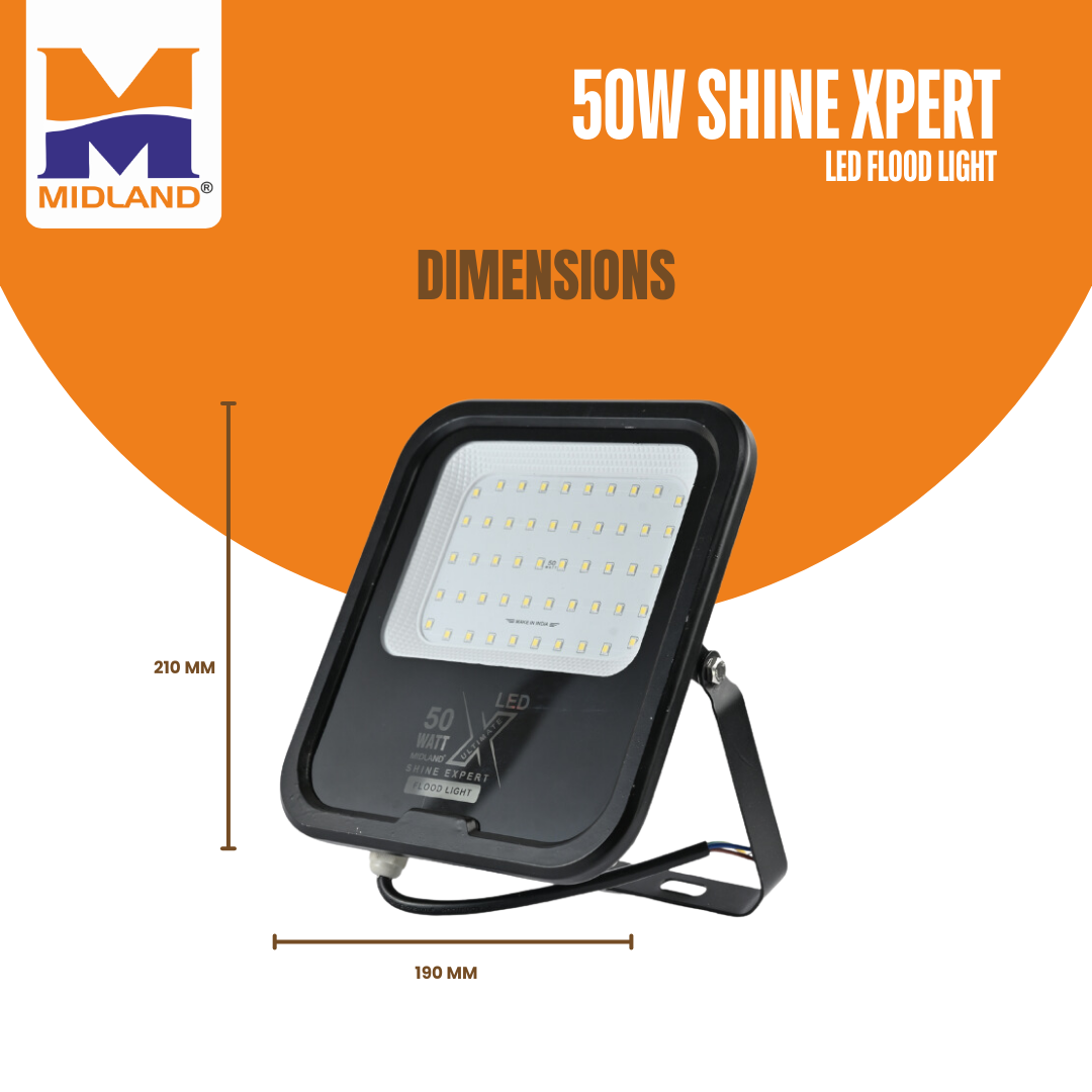 MIDLAND 50W SHINE XPERT LED FLOOD LIGHT