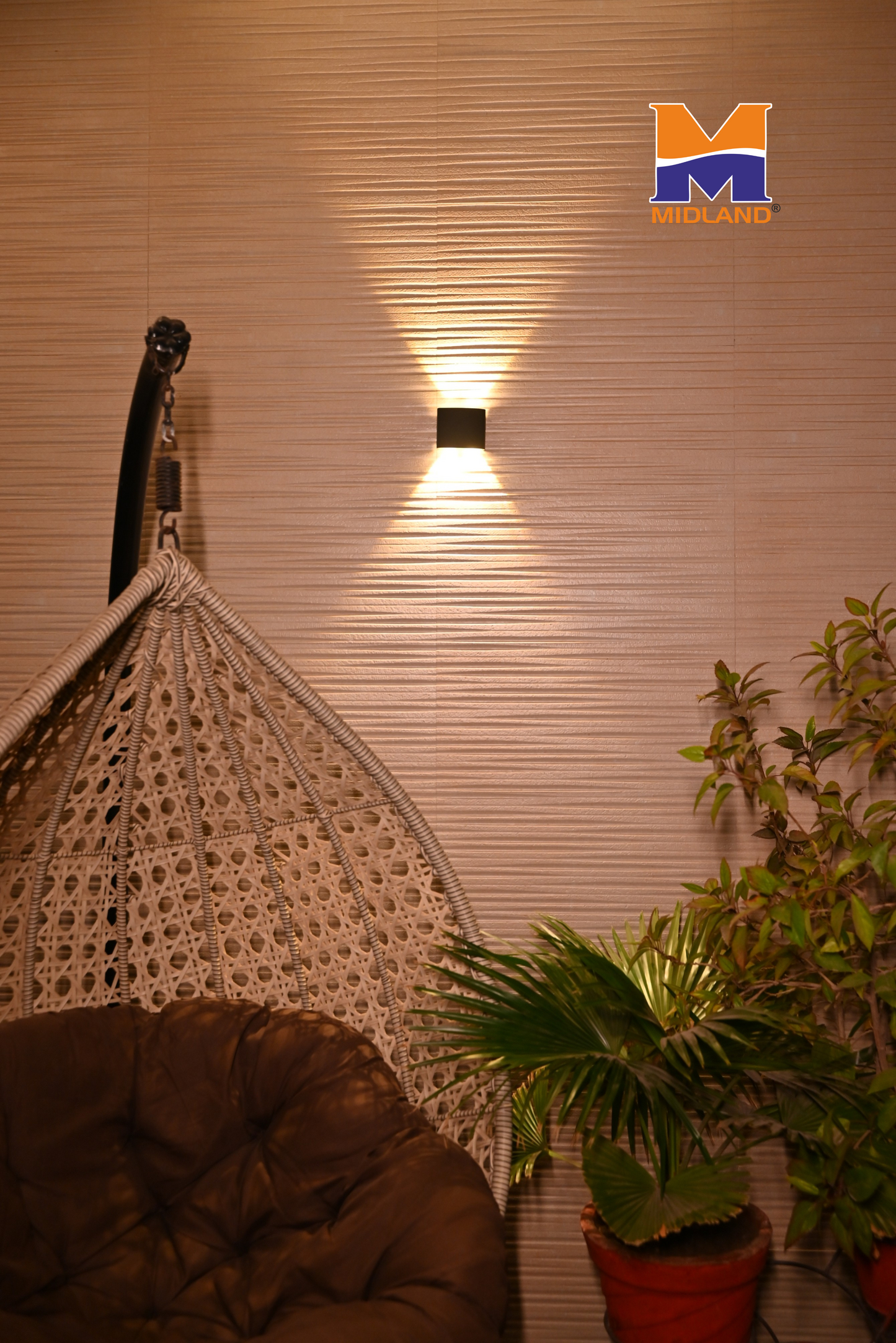 MIDLAND 12W-4WAY FLORA OUTDOOR LED WALL LIGHT
