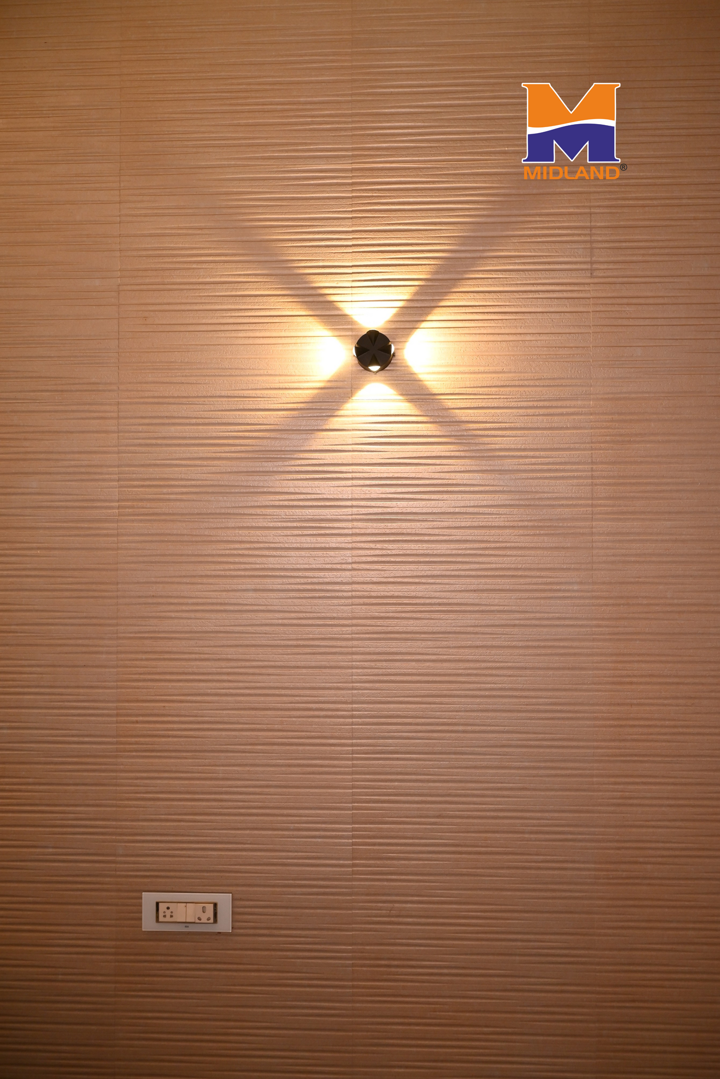 MIDLAND 12W-4WAY WHELEY OUTDOOR LED WALL LIGHT