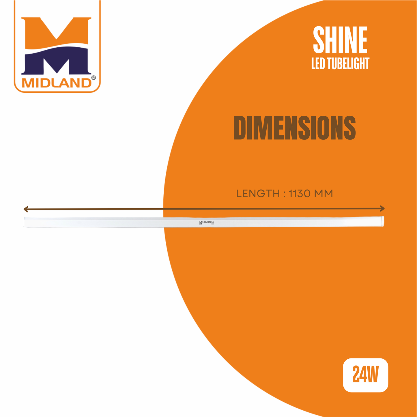 MIDLAND 24W LED TUBELIGHT