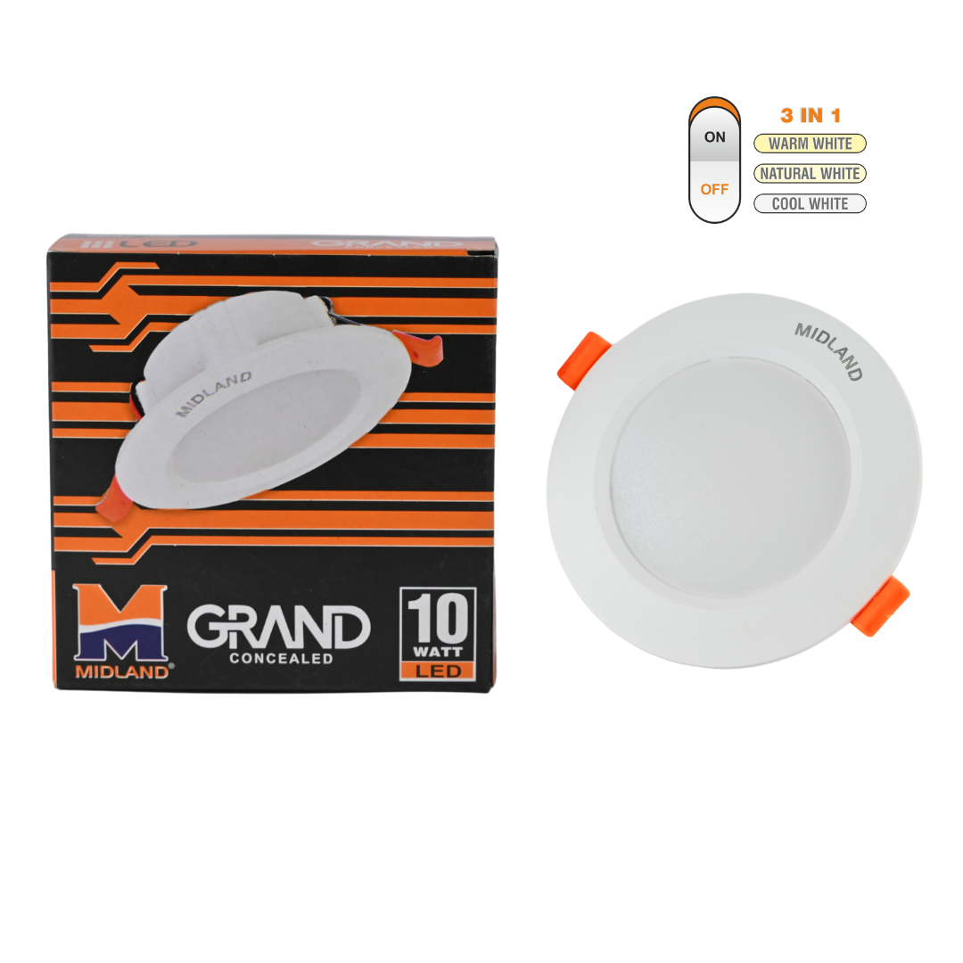 MIDLAND 10W GRAND 3 IN 1 LED CONCEALED BOX LIGHT