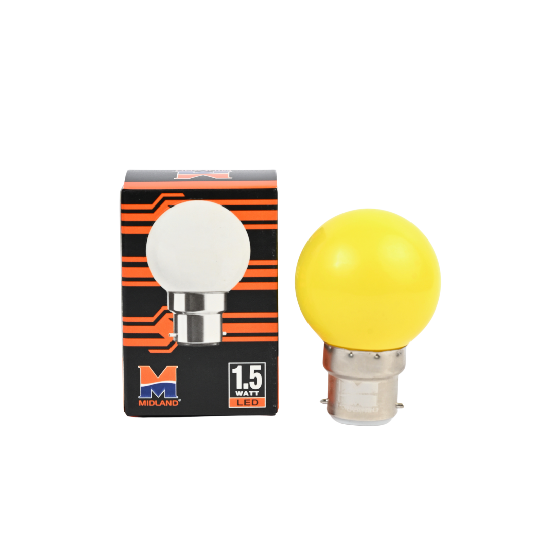 MIDLAND 1.5W LED COLOR BULB  (B-22)