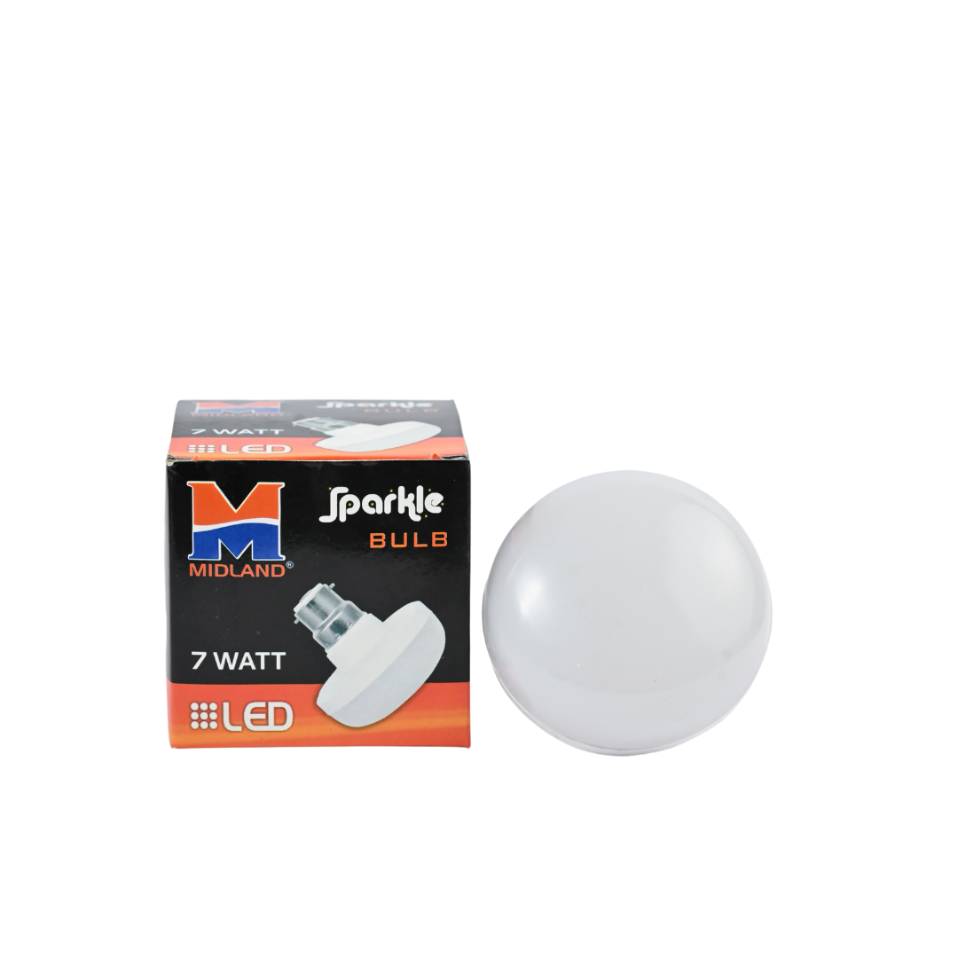 MIDLAND 7W SPARKLE LED BULB (B-22)