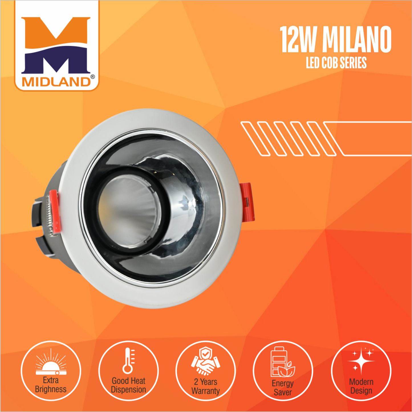 MIDLAND 12W MILANO LED COB SERIES LIGHT | WHITE