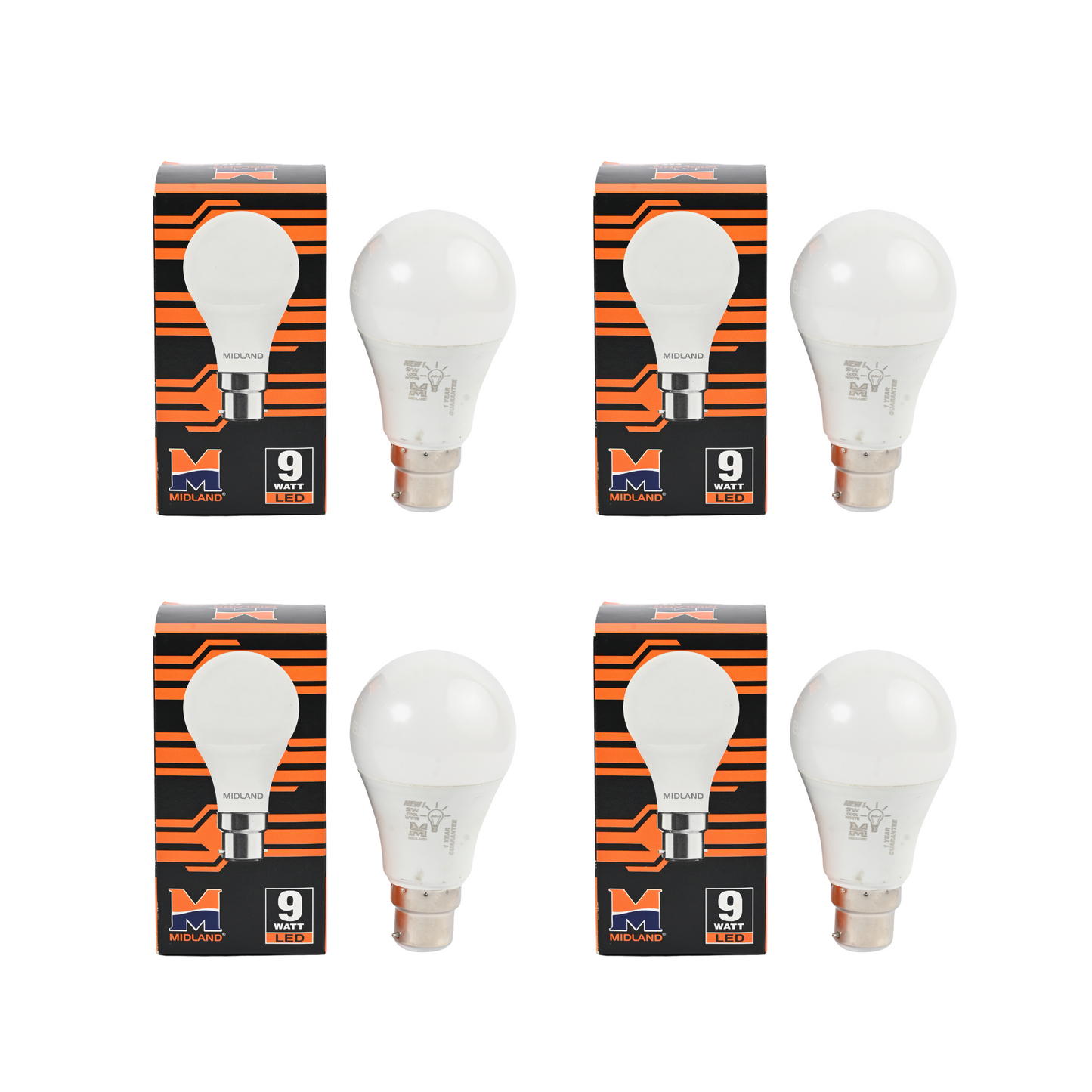 MIDLAND 9W LED BULB (B-22)