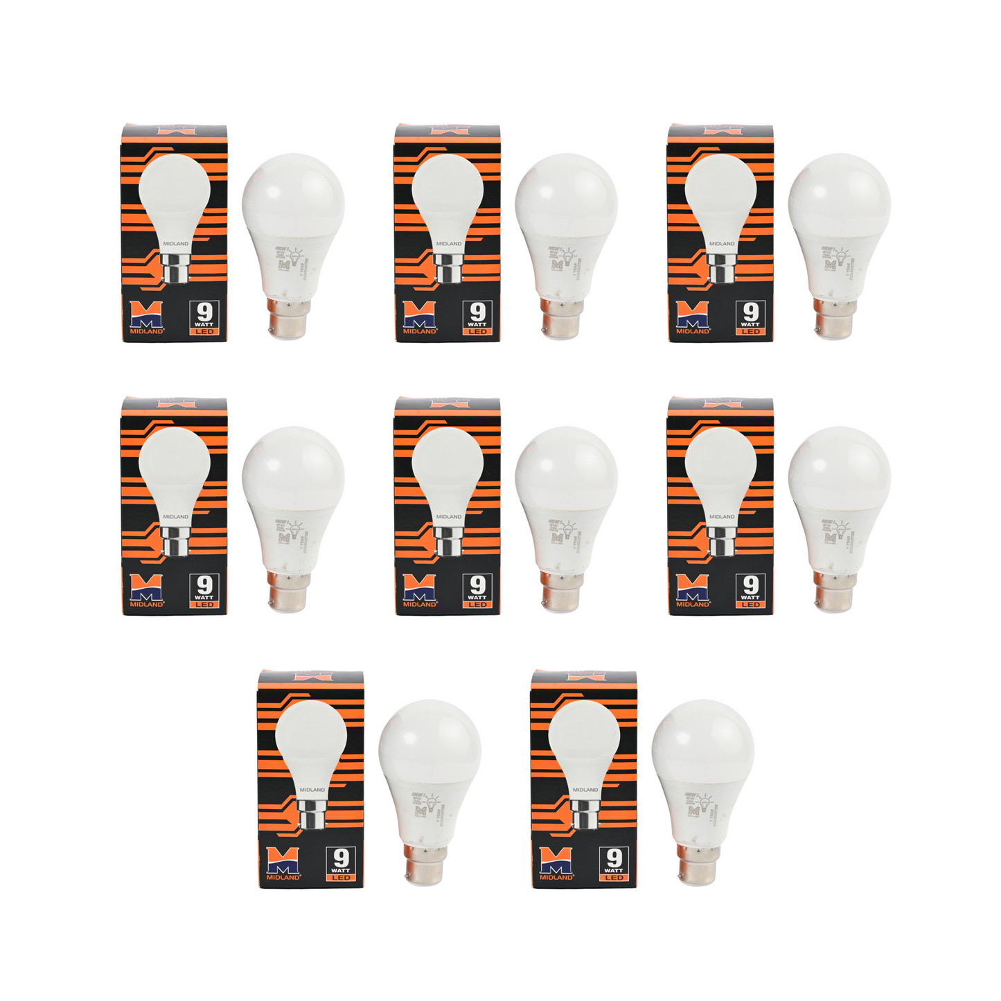 MIDLAND 9W LED BULB (B-22)