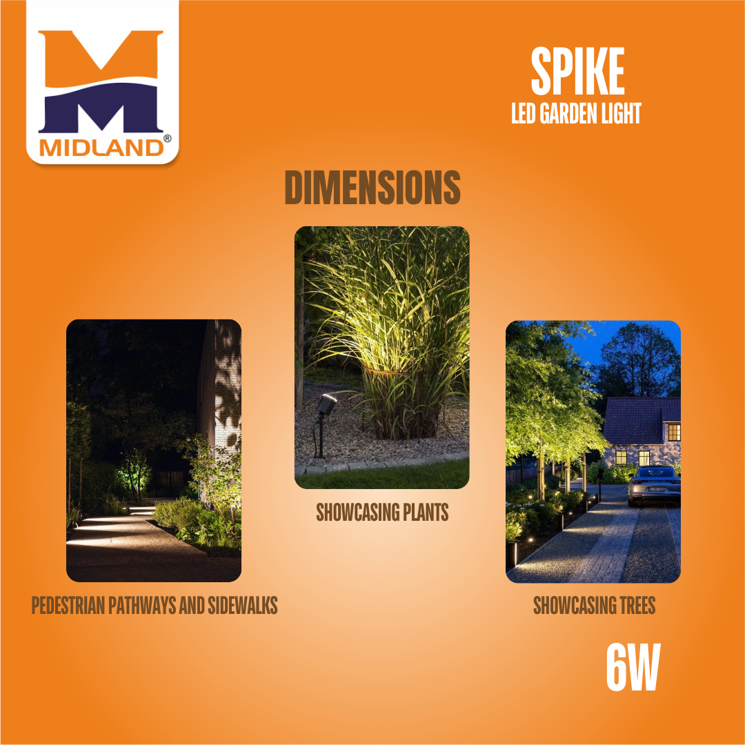 MIDLAND 6W SPIKE LED GARDEN LIGHT