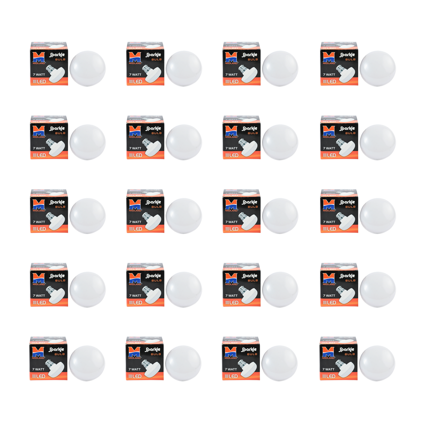 MIDLAND 7W SPARKLE LED BULB (B-22)