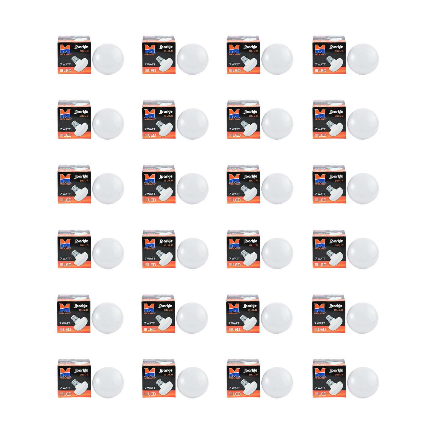 MIDLAND 7W SPARKLE LED BULB (B-22)