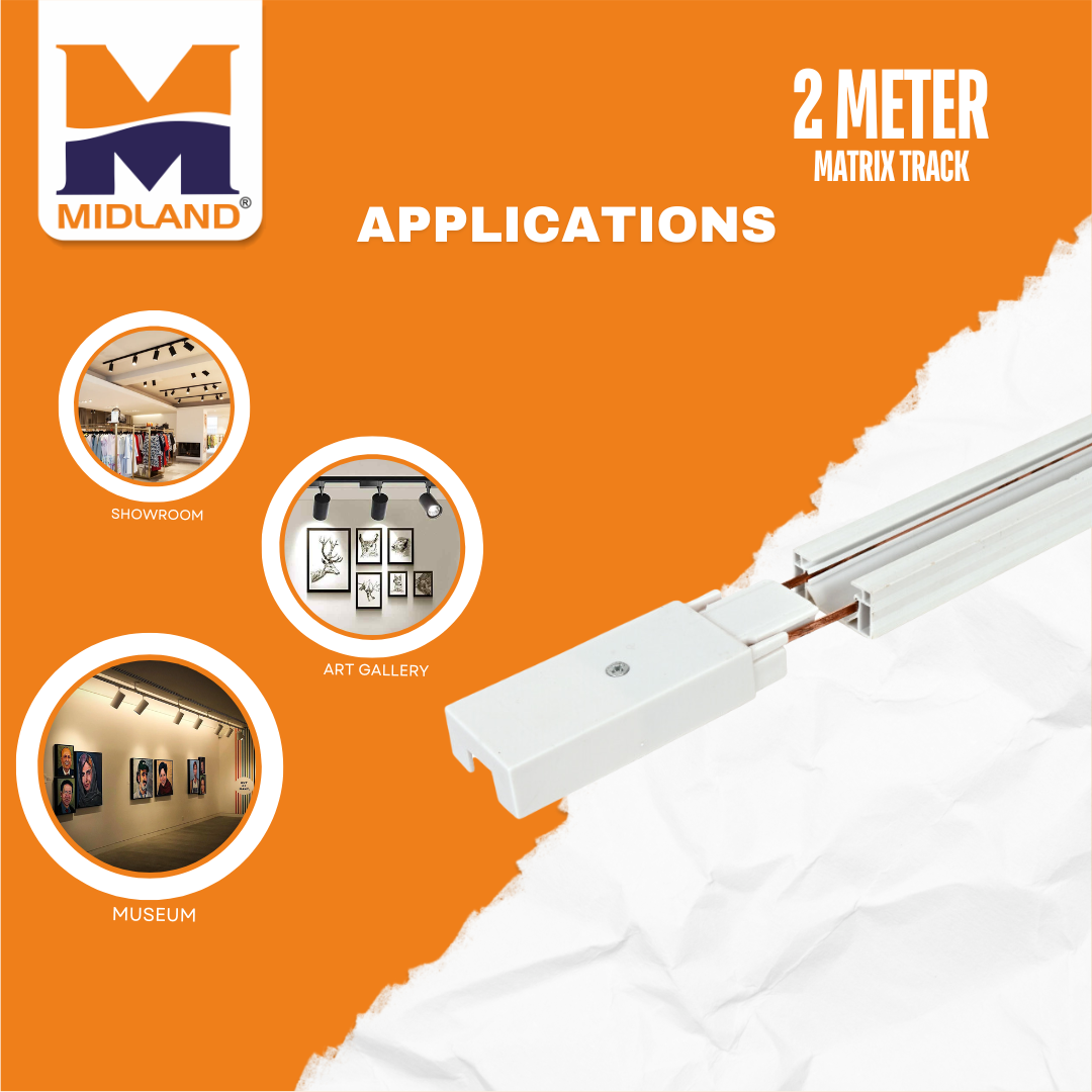 MIDLAND MATRIX 2 METER FOR LED TRACK LIGHT | WHITE