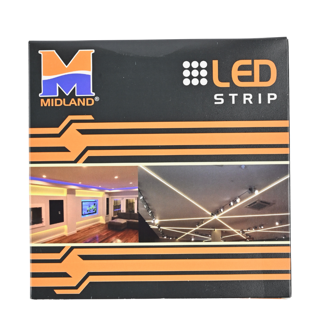 MIDLAND 2835/180 LED PER METER 12V LED STRIP LIGHT (5 MTR.) WITH DRIVER