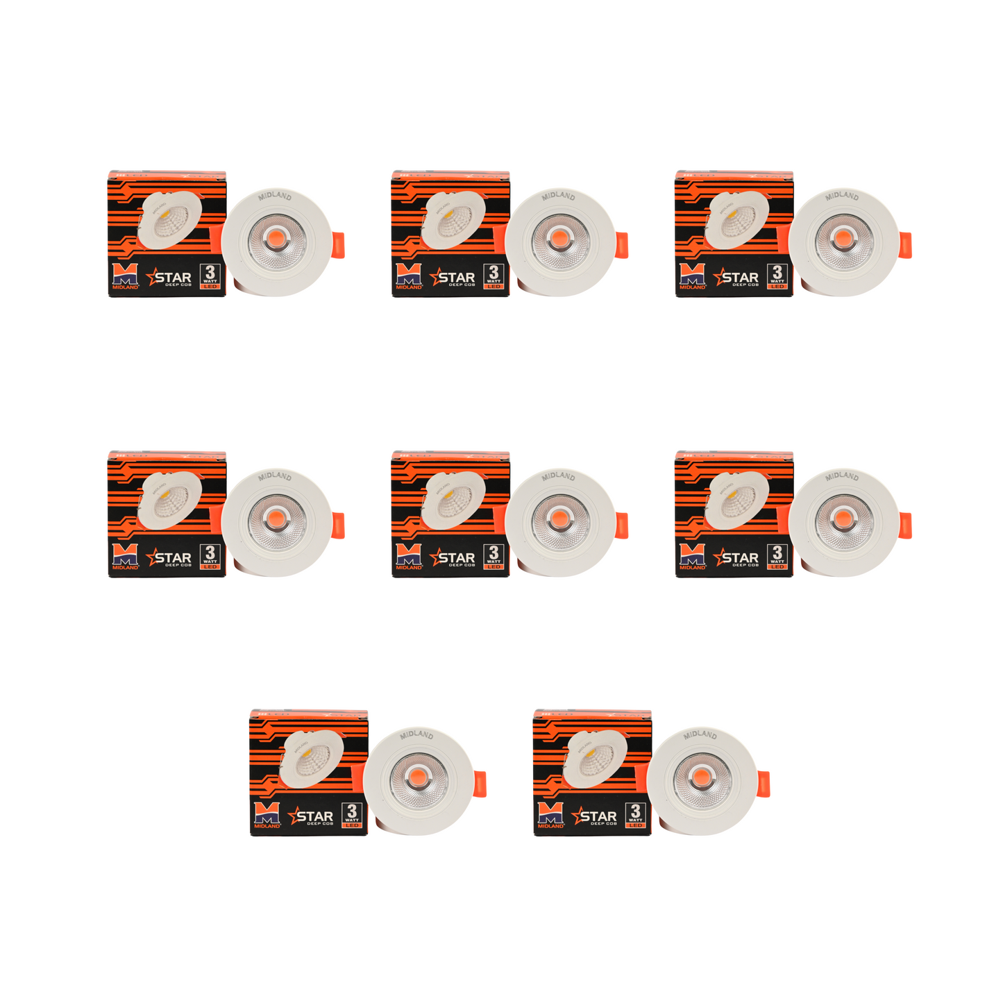 MIDLAND 3W STAR COB FIX DEEP BOX LIGHT