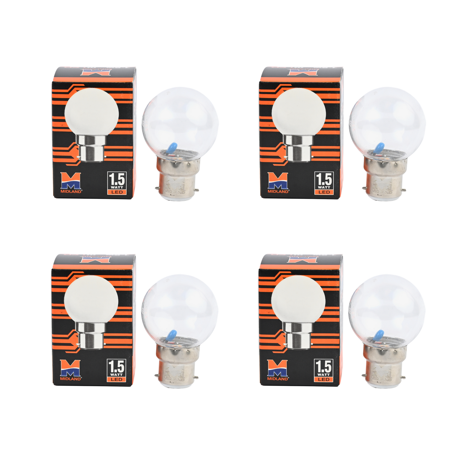 MIDLAND 1.5W LED COLOR BULB  (B-22)