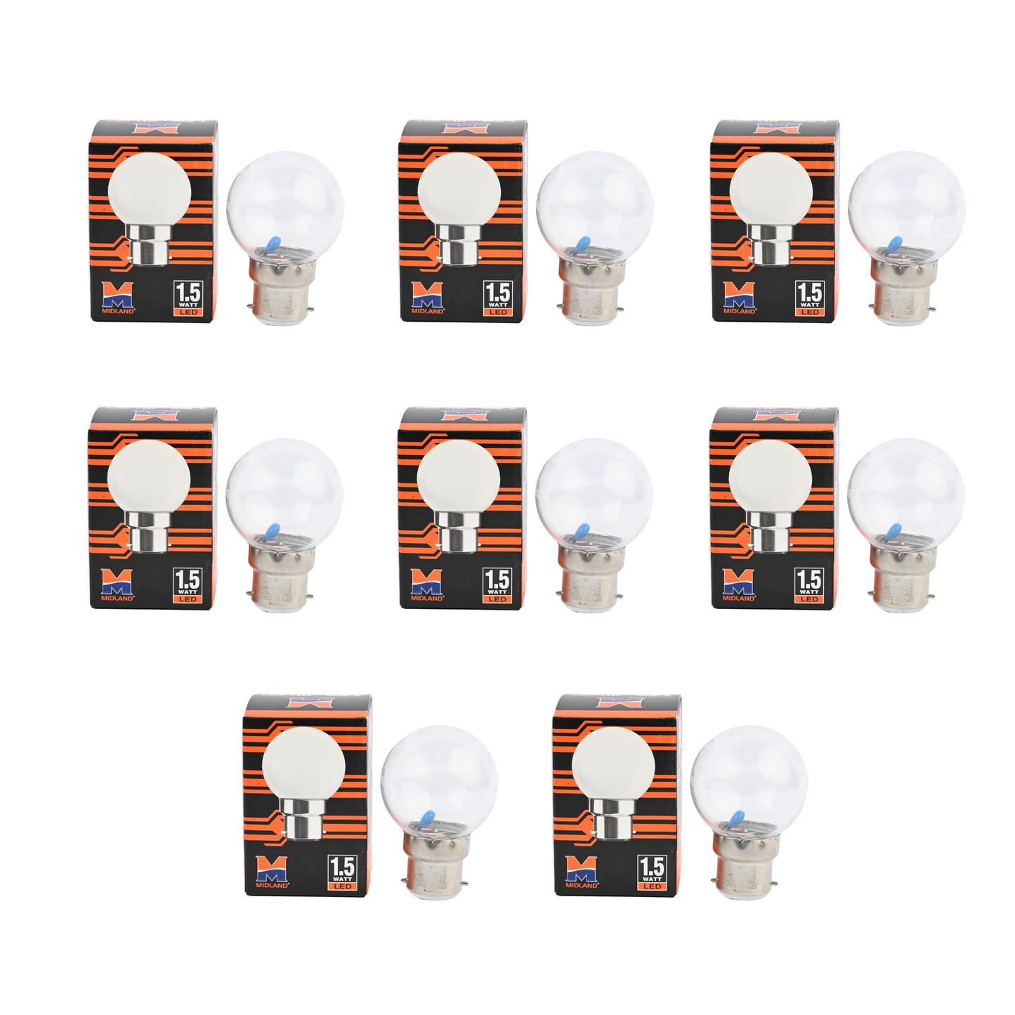 MIDLAND 1.5W LED COLOR BULB  (B-22)