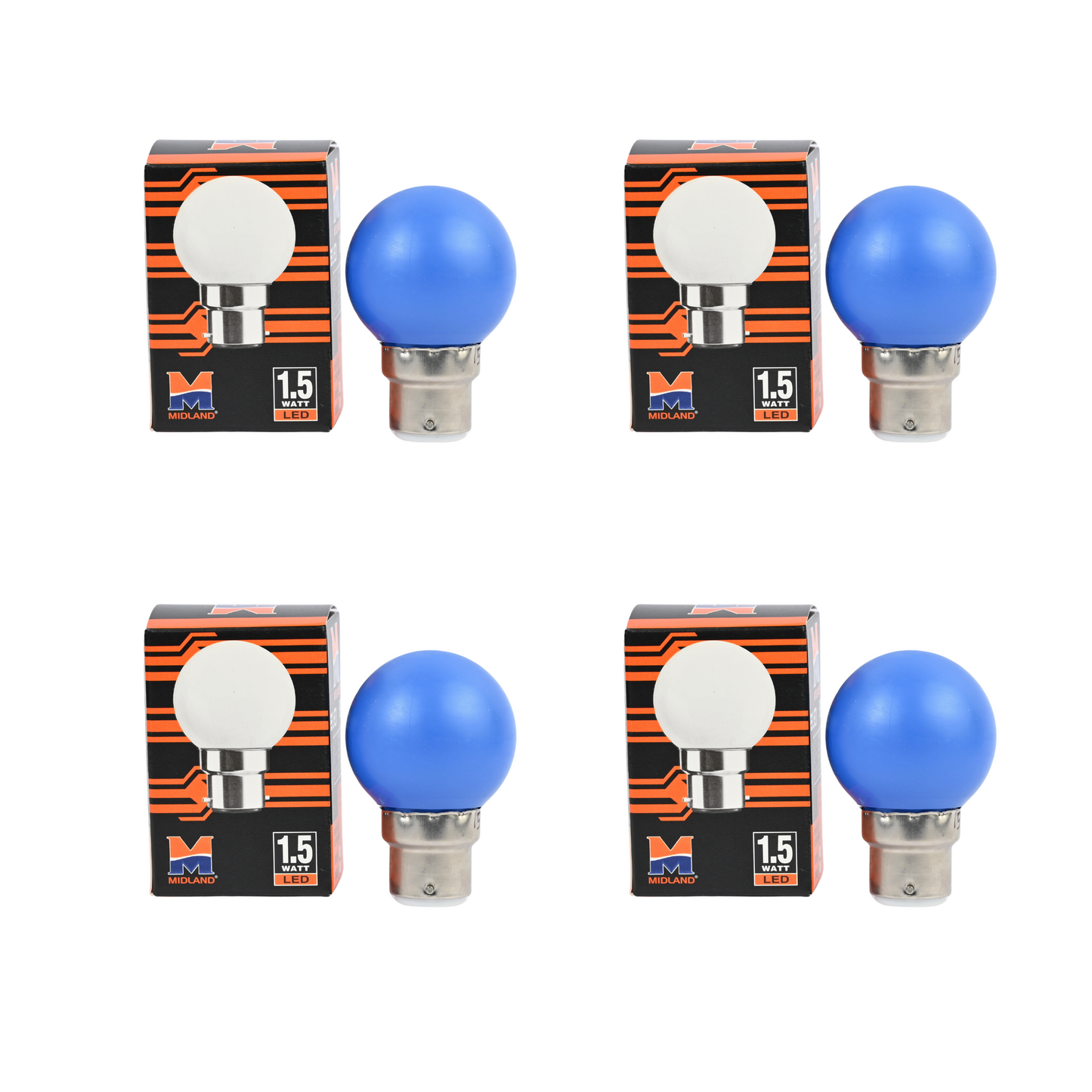 MIDLAND 1.5W LED COLOR BULB  (B-22)