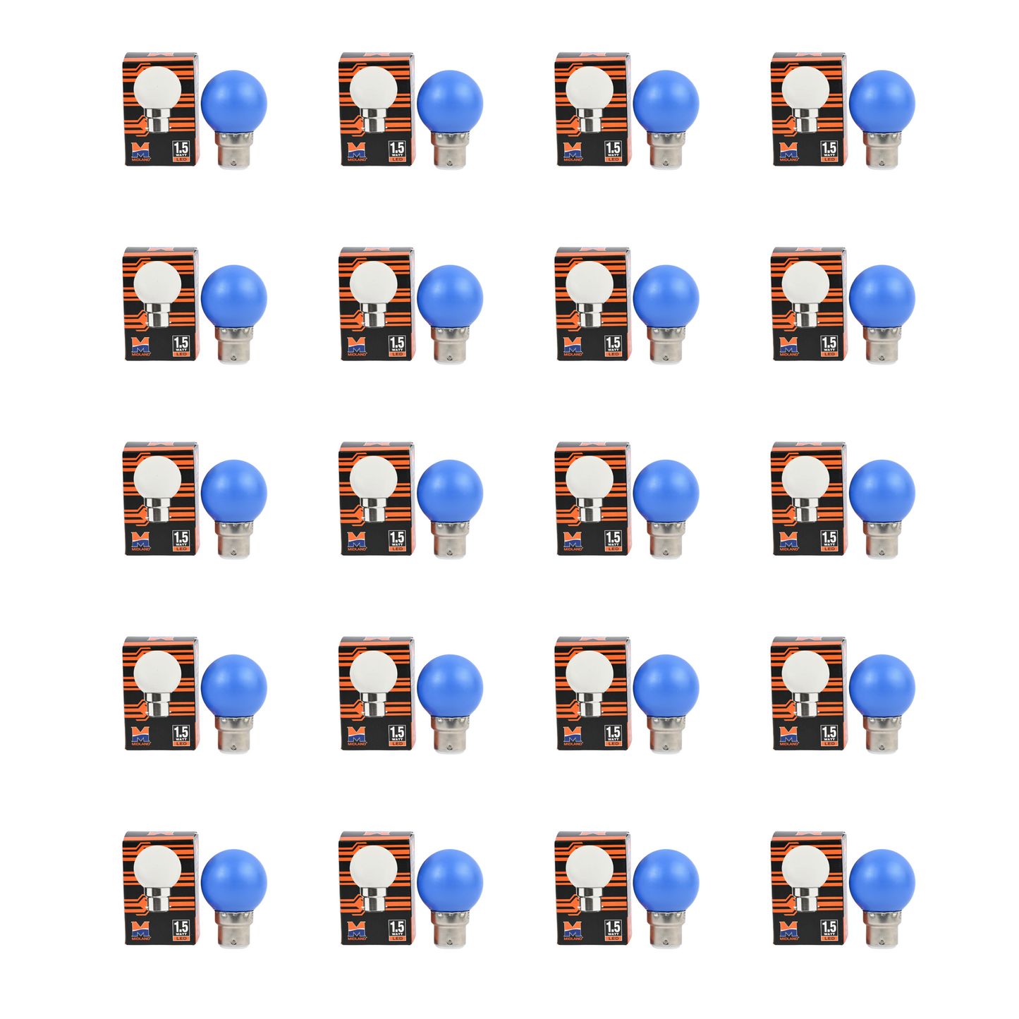 MIDLAND 1.5W LED COLOR BULB  (B-22)