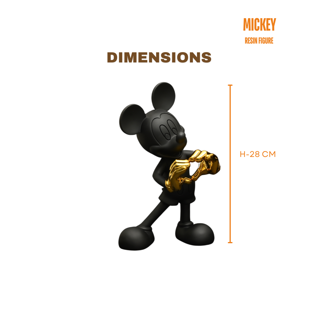 MIDLAND MICKEY RESIN FIGURE FOR SHOWCASING | BLACK GOLDEN