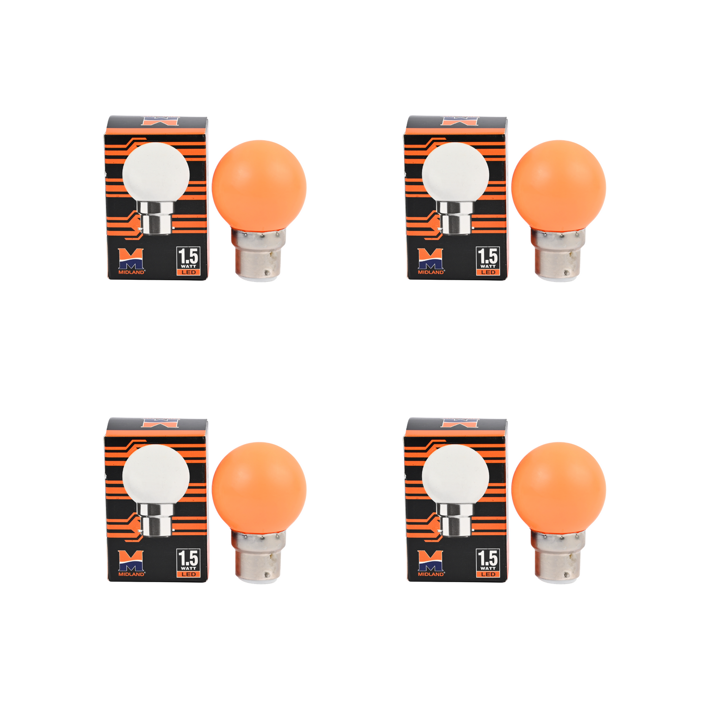 MIDLAND 1.5W LED COLOR BULB  (B-22)
