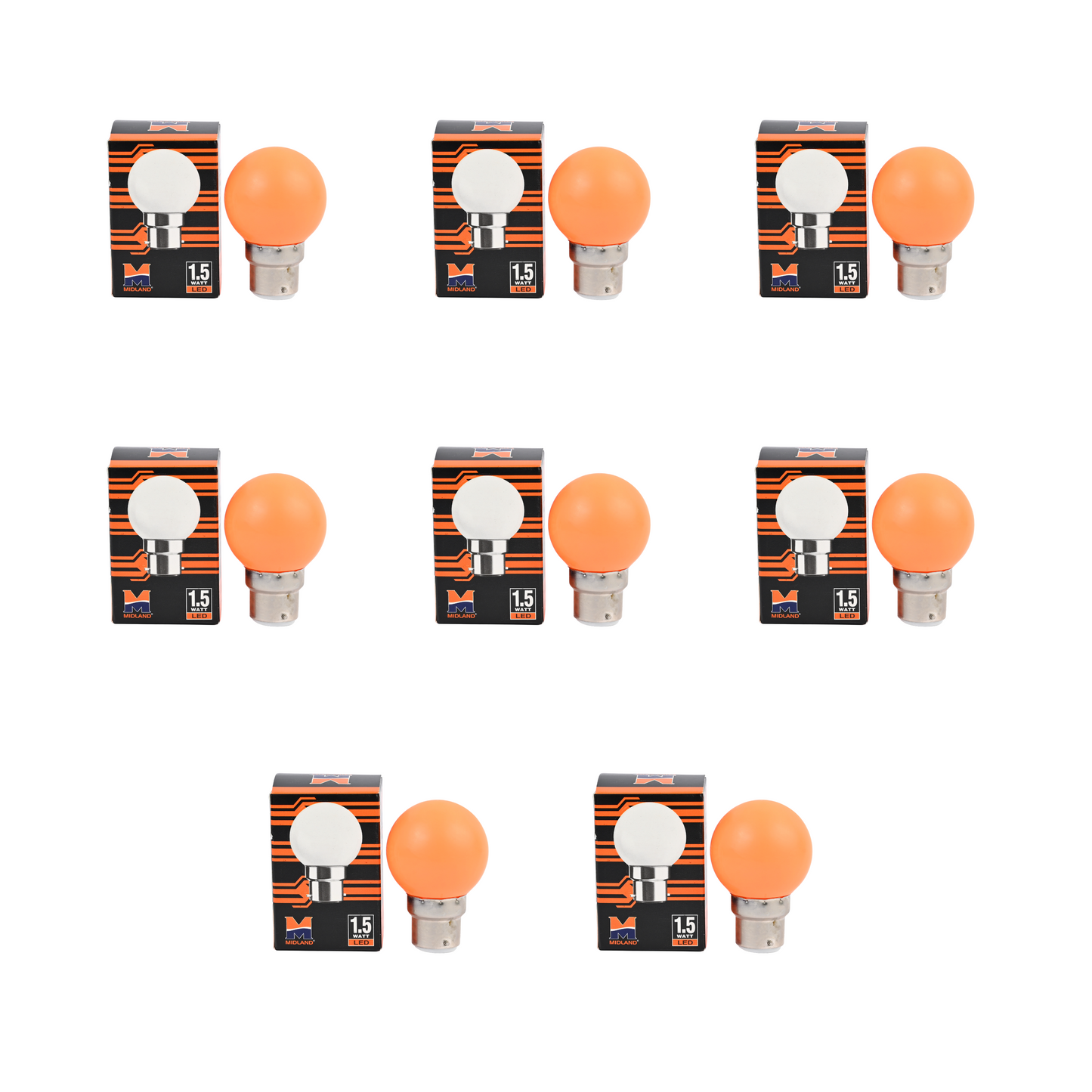 MIDLAND 1.5W LED COLOR BULB  (B-22)