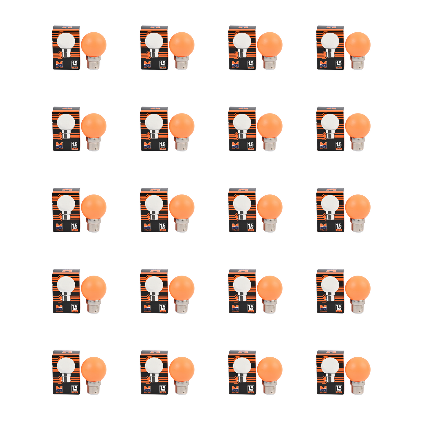 MIDLAND 1.5W LED COLOR BULB  (B-22)