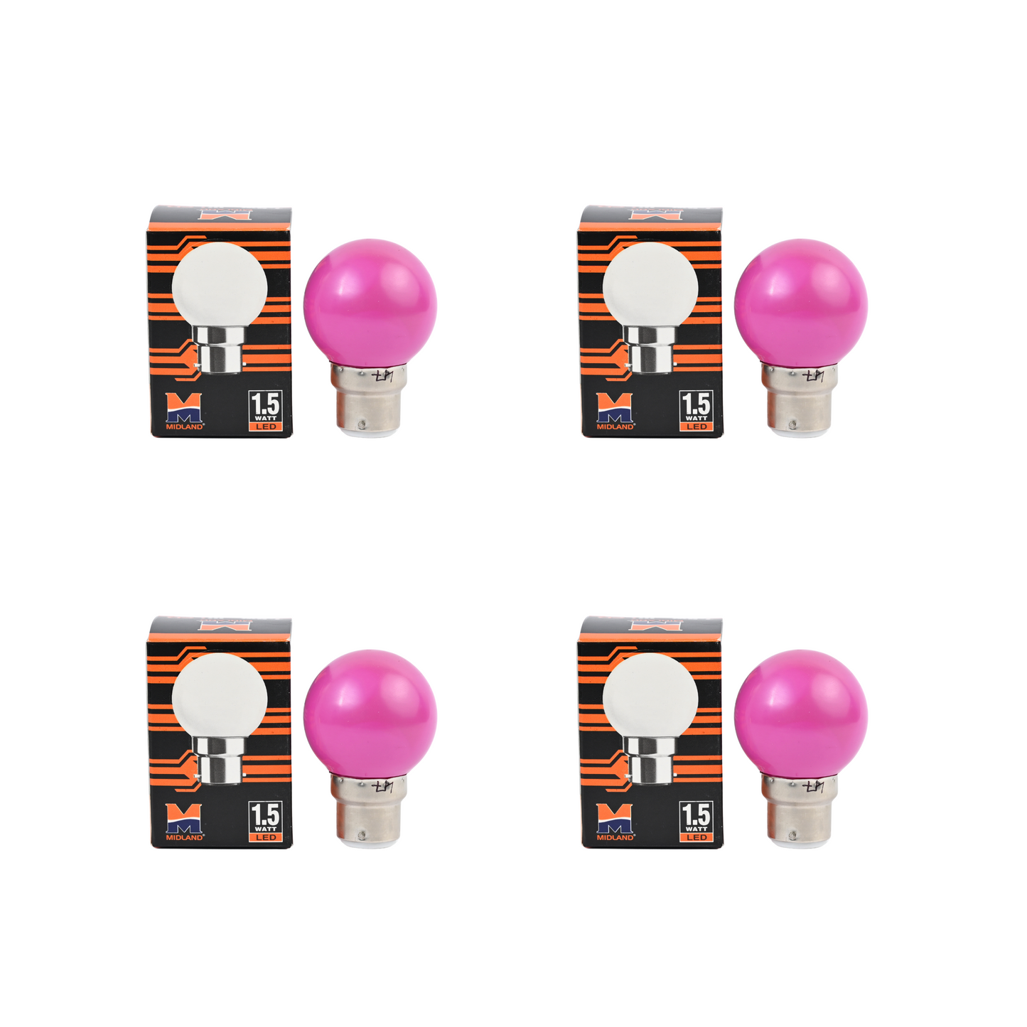 MIDLAND 1.5W LED COLOR BULB  (B-22)