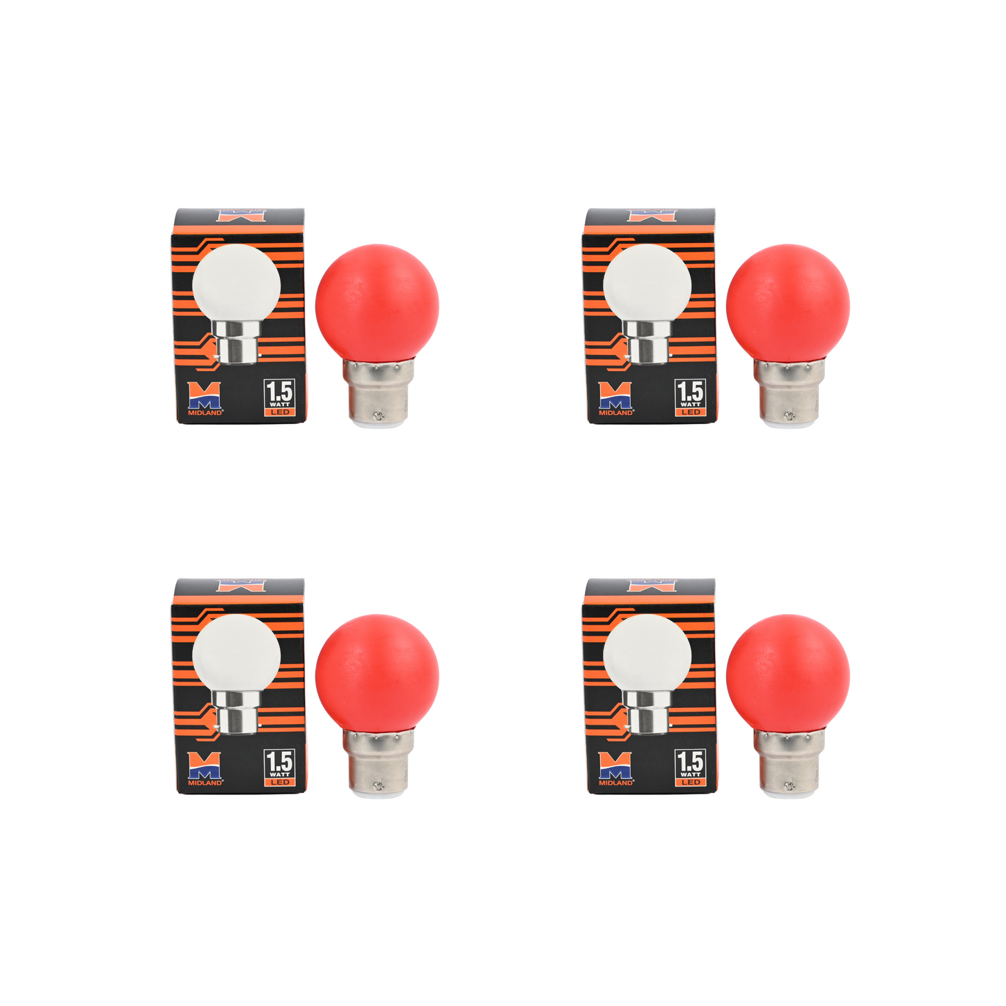 MIDLAND 1.5W LED COLOR BULB  (B-22)