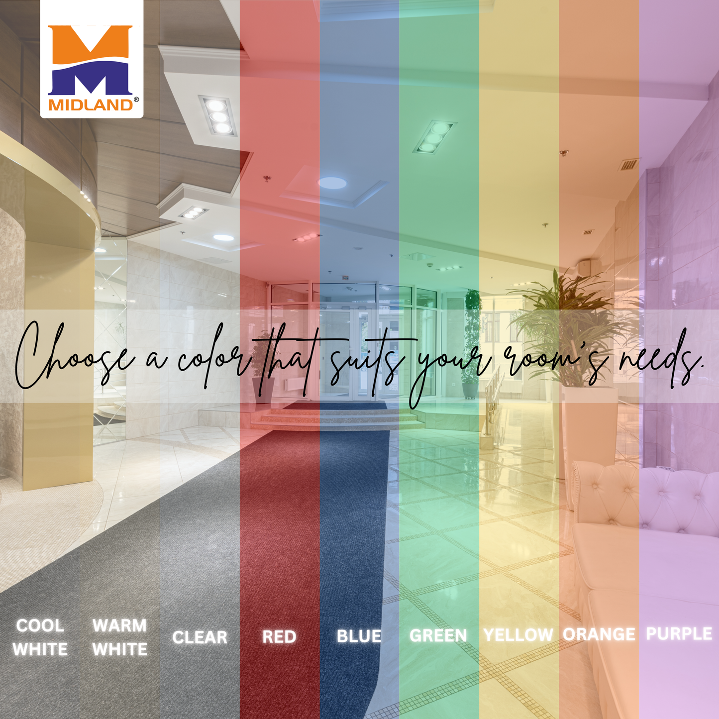 MIDLAND 1.5W LED COLOR BULB  (B-22)