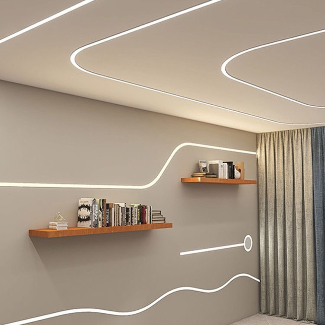 FLEXIBLE SILICONE PROFILE EMPTY 16x16 SF / 100 METER ROLL