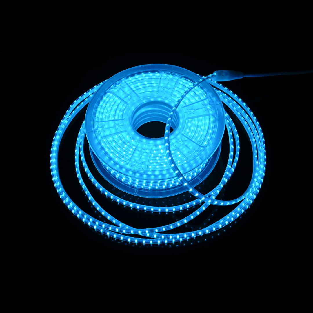 COLOURED LED ROPE LIGHT UNIBRIGHT 220V 20 METER ROLL