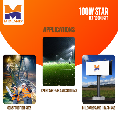 MIDLAND 100W STAR LED FLOOD LIGHT