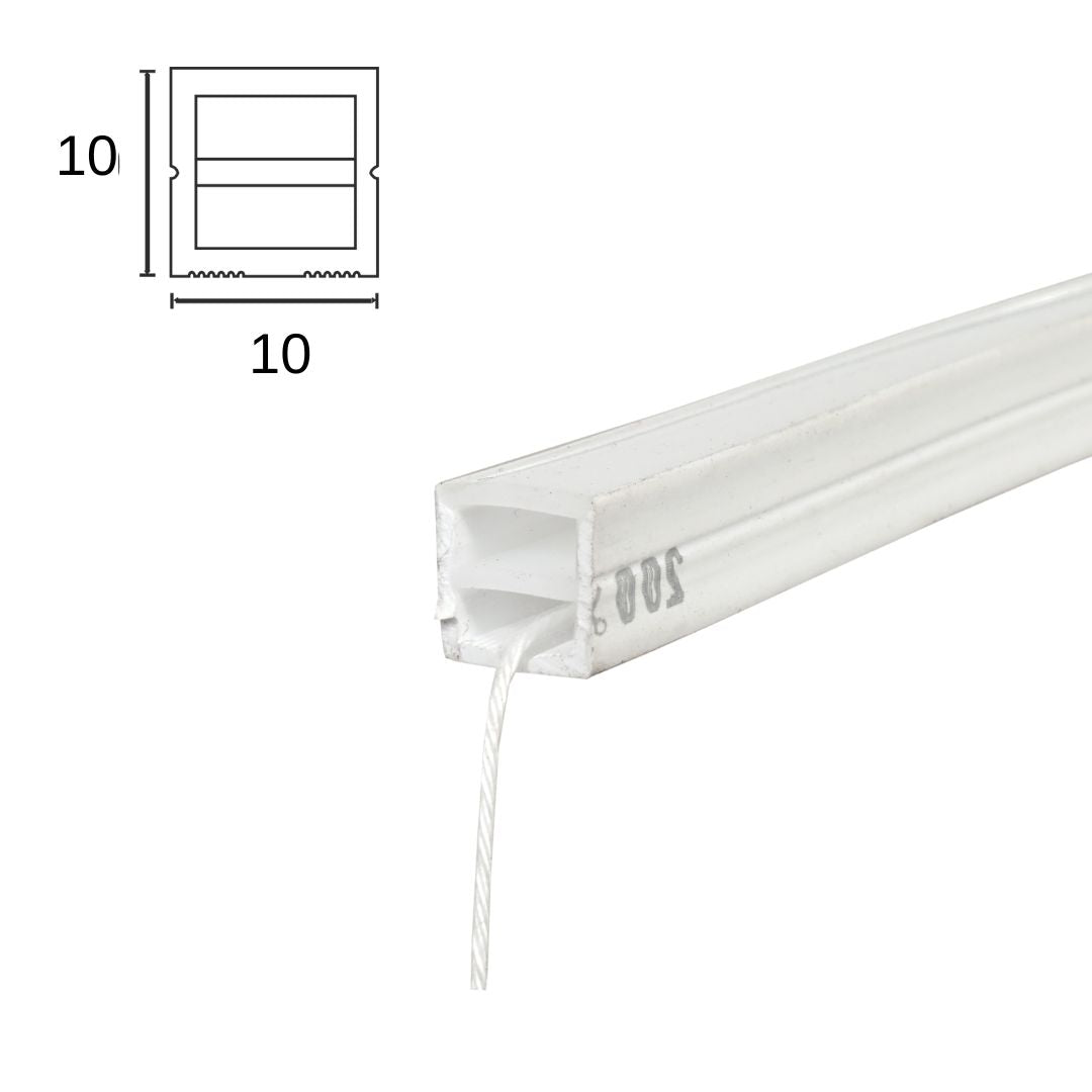FLEXIBLE SILICONE PROFILE EMPTY 10x10 SF / 200 METER ROLL