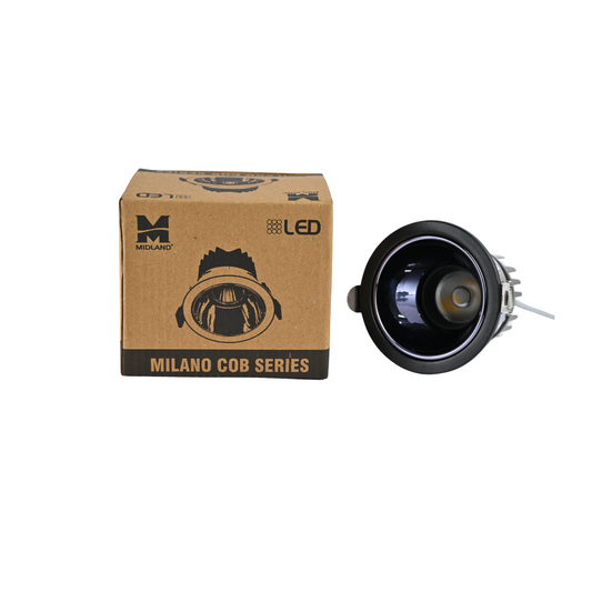 MIDLAND 18W MILANO LED COB SERIES LIGHT | BLACK