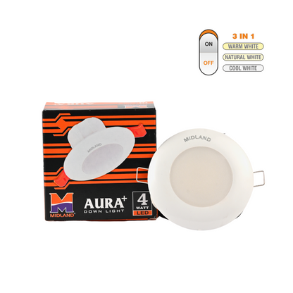 MIDLAND 4W AURA+ 3 IN 1 DOWNLIGHT LED DEEP BOX LIGHT