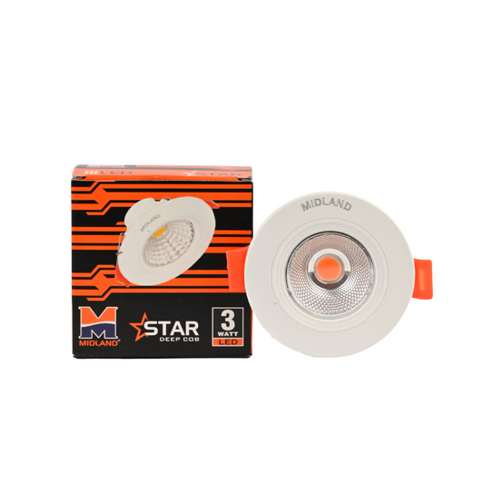 MIDLAND 3W STAR COB FIX DEEP BOX LIGHT