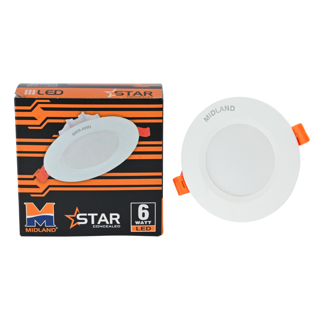 MIDLAND 6W STAR LED CONCEALED BOX LED LIGHT