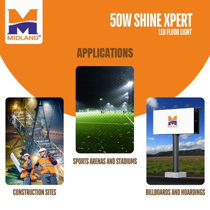 MIDLAND 50W SHINE XPERT LED FLOOD LIGHT