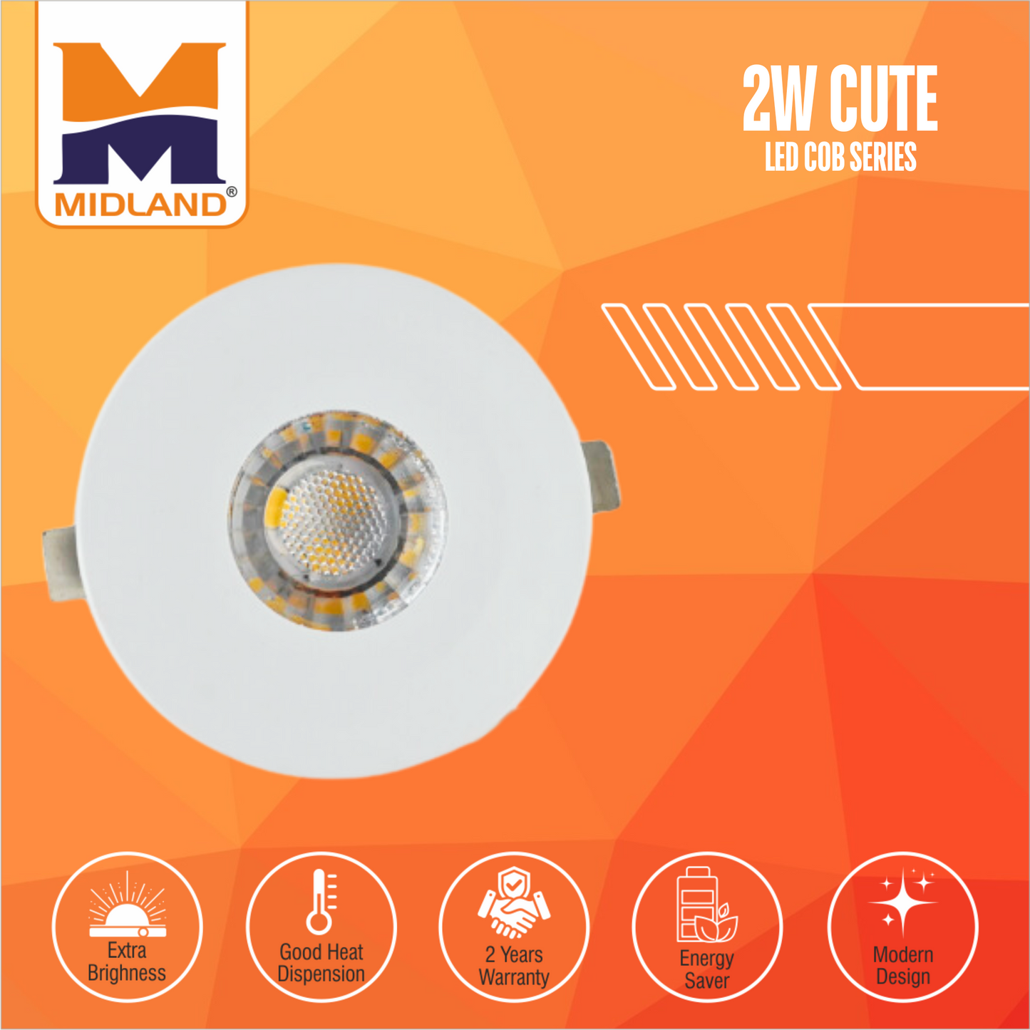 MIDLAND 2W CUTE LED COB SERIES LIGHT