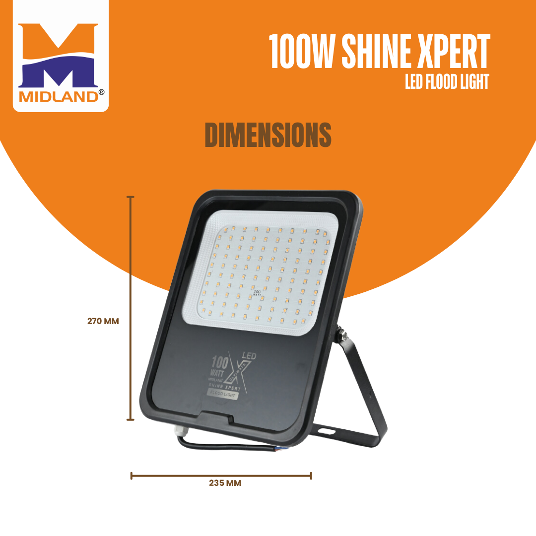 MIDLAND 100W SHINE XPERT LED FLOOD LIGHT