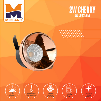 MIDLAND 2W CHERRY LED COB SERIES LIGHT | ROSE GOLD