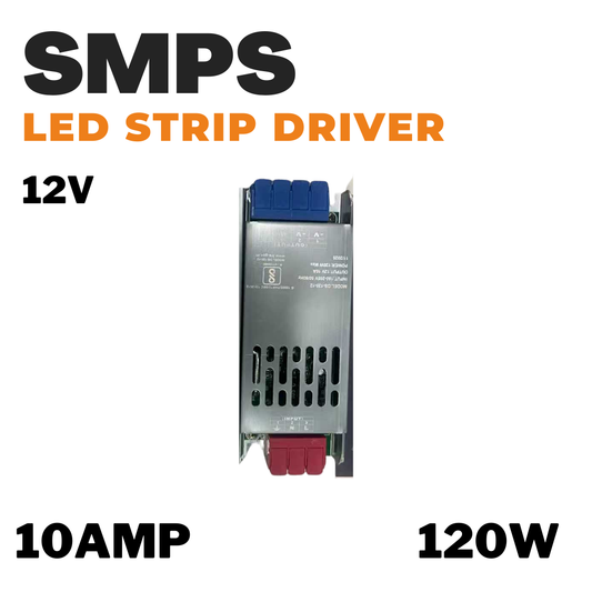 LED STRIP DRIVER 12V ((SMPS)) 10 AMP 120 WATT *Recommended for 5-7 Meters of LED Strip Light*