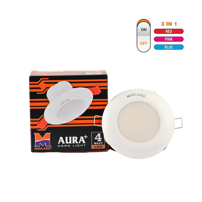 MIDLAND 4W AURA+ 3 IN 1 DOWNLIGHT LED DEEP BOX LIGHT