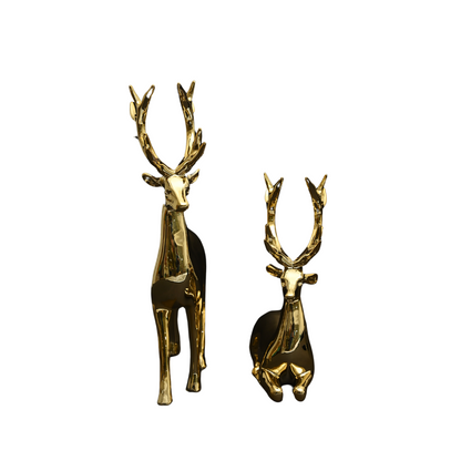 MIDLAND BAMBI & BLOSSOM DEER FIGURES FOR SHOWCASING | GOLD