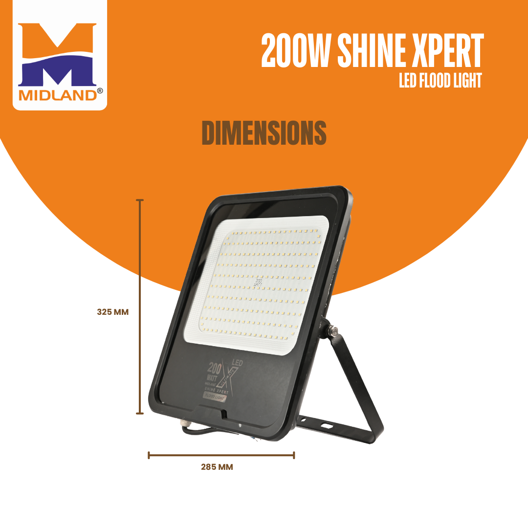 MIDLAND 200W SHINE XPERT LED FLOOD LIGHT